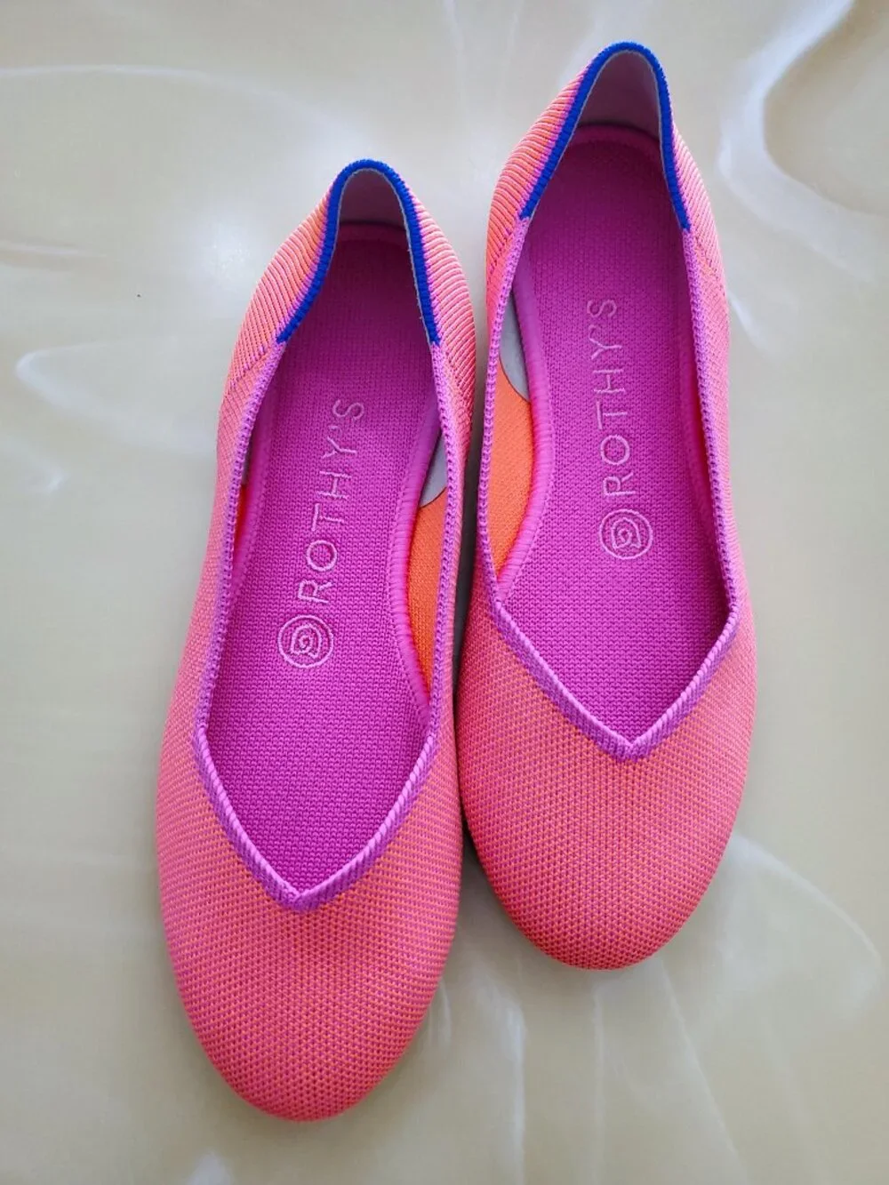 Rothy’s The Flat Tropical Pink Limited Edition Women’s Slip On Flats Size 6.5 - Picture 2 of 13